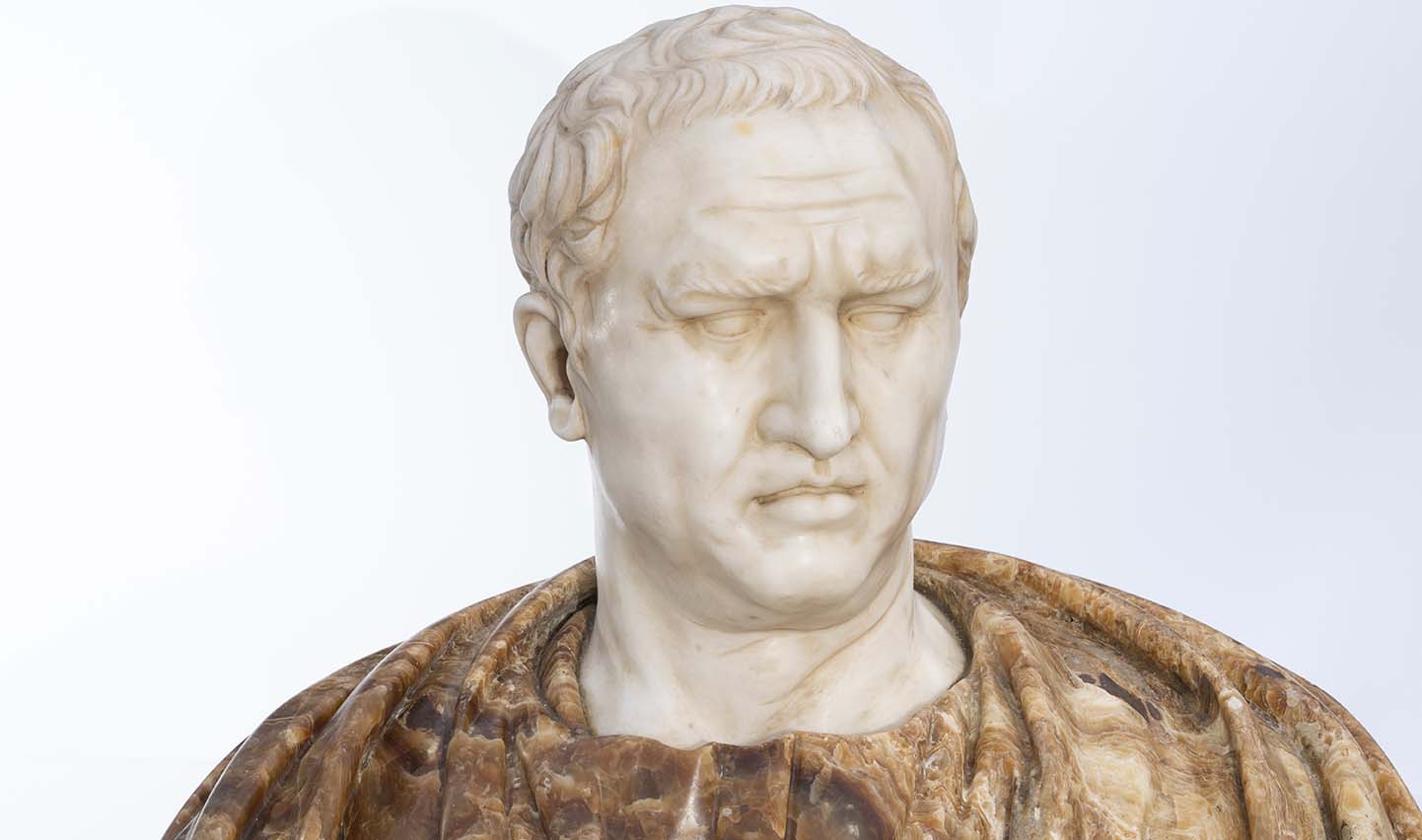 Cicero bust in moulded marble. Height 38 cm. - Decorar con Arte